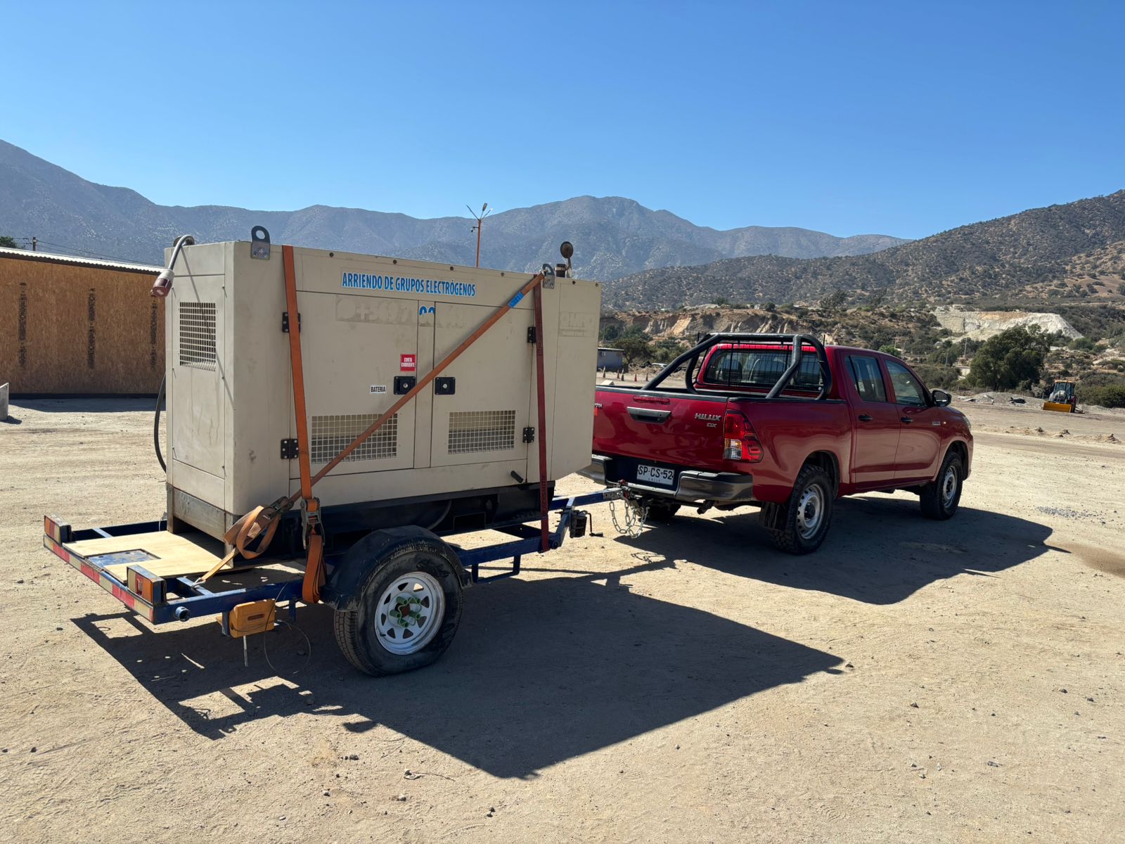 Arriendo y transporte de generadores